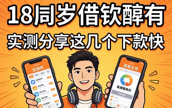 满18周岁借钱软件有哪些？实测分享这几个下款快的