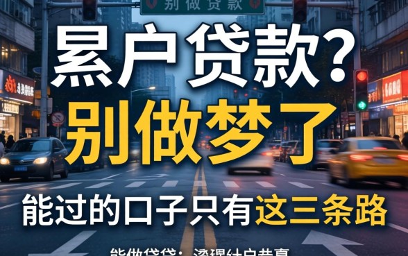 黑户贷款？别做梦了，能过的口子只有这三条路