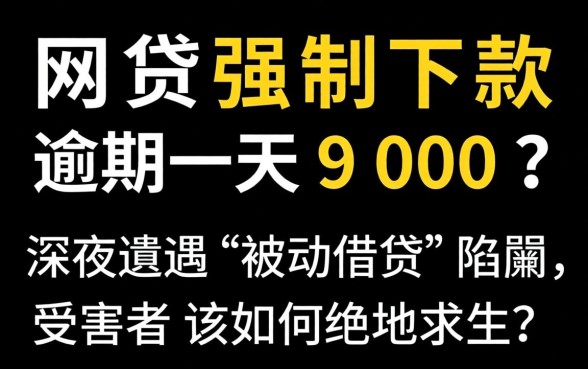 黑网贷强制下款逾期一天900？深夜遭遇“被动借贷”陷阱，受害者该如何绝地求生？