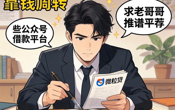 急需用钱周转，除了微粒贷还有哪些靠谱的公众号借款平台？求老哥们推荐几个门槛低的！