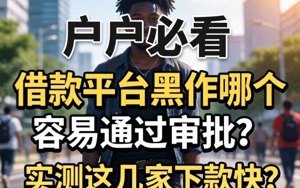 黑户必看:借款平台黑户哪个容易通过审批?实测这几家下款快