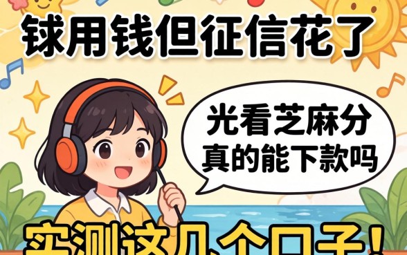 急用钱但征信花了，光看芝麻分真的能下款吗？实测这几个口子！