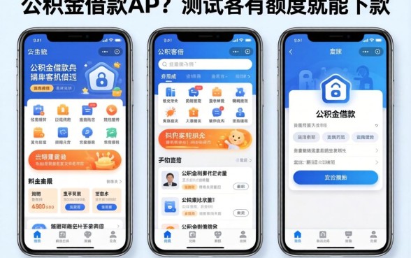 盘点5个公积金借款的app,实测有额度就能下款