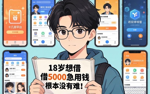 我试了十几个平台,发现18岁想借5000急用钱根本没那么难