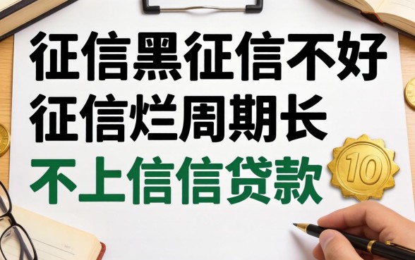 揭秘征信黑征信不好征信烂周期长不上征信的贷款
