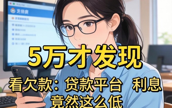 我借了5万才发现，不看欠款的贷款平台利息竟然这么低