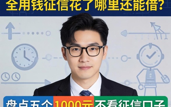 急用钱征信花了哪里还能借？盘点五个1000元不看征信的口子