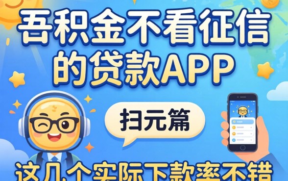 揭秘有公积金不看征信的贷款app,这几个实际下款率不错