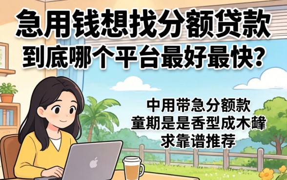 急用钱想找小额贷款，到底哪个平台最好最快？求靠谱推荐！