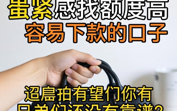 手头紧想找那种额度高又容易下款的口子，兄弟们有没有靠谱的推荐？