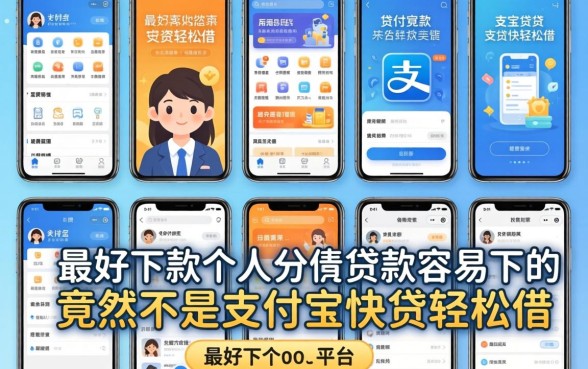 我试了十几个平台，发现最好下款的个人小额贷款容易下的竟然不是支付宝快贷轻松借app