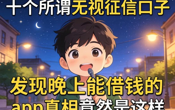 我试了十几个所谓的无视征信口子，发现晚上能借钱的app真相竟然是这样