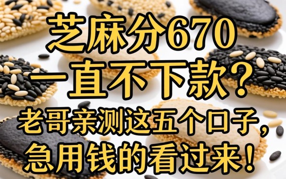 芝麻分670一直不下款？老哥亲测这五个口子，急用钱的看过来！