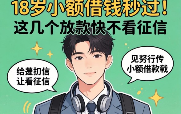 实测18岁小额借钱秒过，这几个放款快不看征信