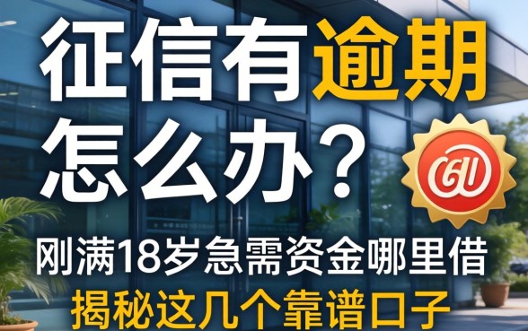 征信有逾期怎么办？刚满18岁急需资金哪里借？揭秘这几个靠谱口子