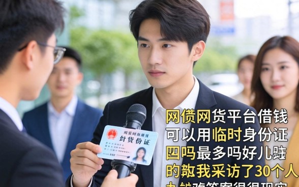 网贷平台借钱可以用临时身份证吗？我采访了30个人，答案很现实