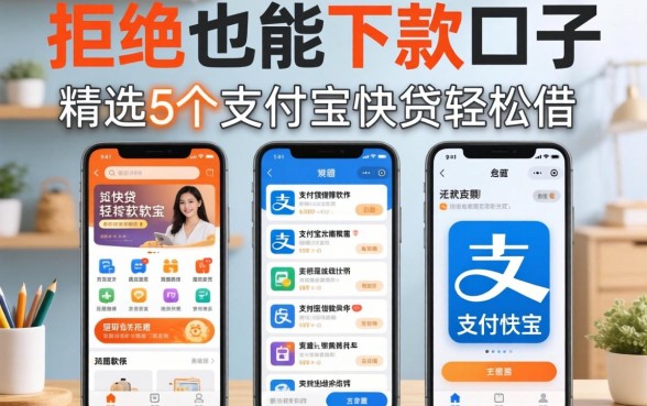 多次被拒也能下款的口子，精选5个支付宝快贷轻松借软件