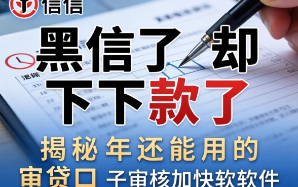我征信黑了却下款了，揭秘2026年还能用的审贷口子审核加快软件
