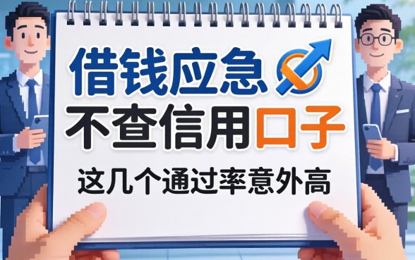 揭秘借钱应急不查信用的口子，这几个通过率意外高