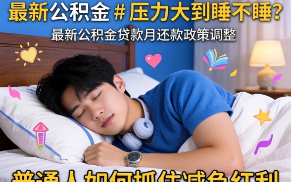 房贷压力大到睡不着?最新公积金贷款月还款政策调整,普通人如何抓住减负红利?