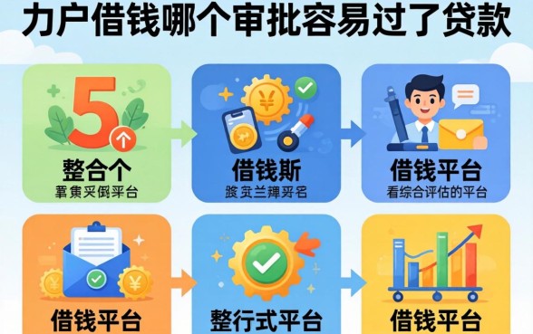 黑户借钱哪个审批容易过的贷款,整合5个借钱平台不看综合评估的平台