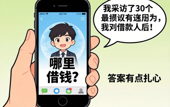 手机上面还有哪里可以借钱？我采访了30个借款人后，答案有点扎心
