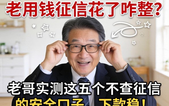 急用钱征信花了咋整？老哥实测这五个不查征信的安全口子，下款稳！