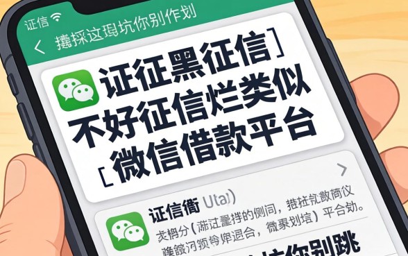 征信黑征信不好征信烂类似微信借款的平台，我踩过的坑你别跳