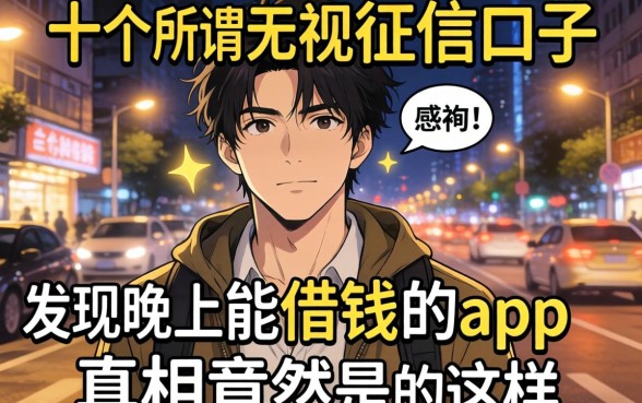 我试了十几个所谓的无视征信口子，发现晚上能借钱的app真相竟然是这样