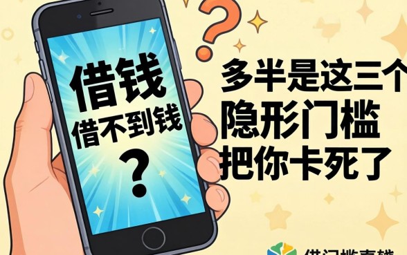 手机借钱借不到钱？多半是这三个隐形门槛把你卡死了
