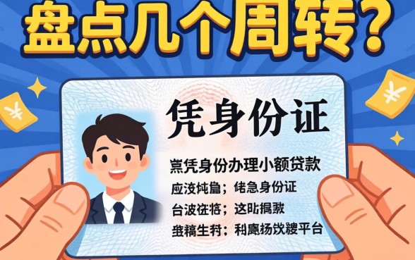 急需周转?盘点几个凭身份证办理小额贷款的平台