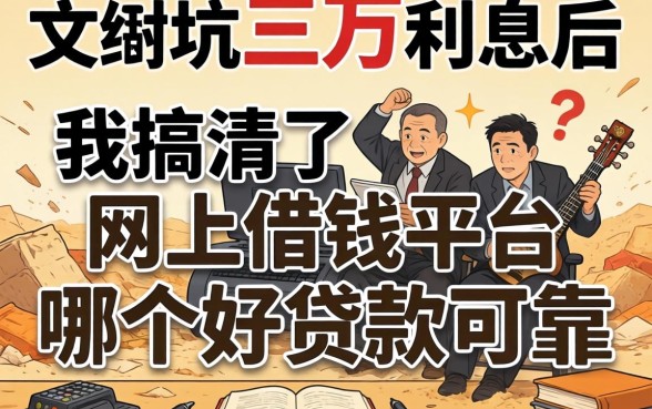 被坑三万利息后，我搞清了网上借钱平台哪个好贷款可靠