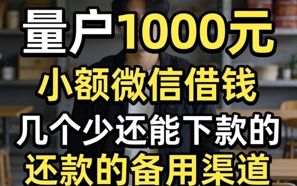 黑户1000元小额微信借钱:几个还能下款的备用渠道