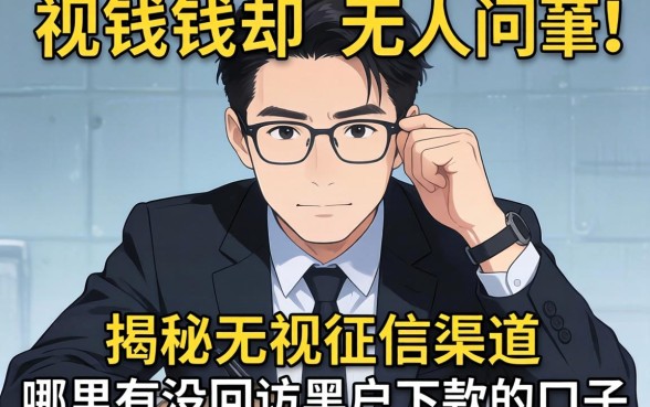 急需用钱却无人问津？揭秘无视征信的渠道，哪里有没回访黑户下款的口子？