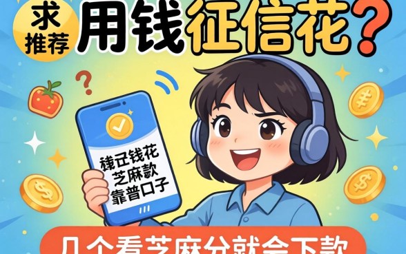 急用钱征信花?求推荐几个看芝麻分就能下款的靠谱口子!