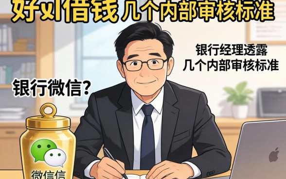 微信有什么好借钱的？银行经理透露几个内部审核标准