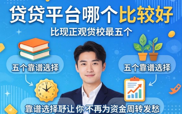 正规借贷平台哪个比较好？这五个靠谱选择让你不再为资金周转发愁