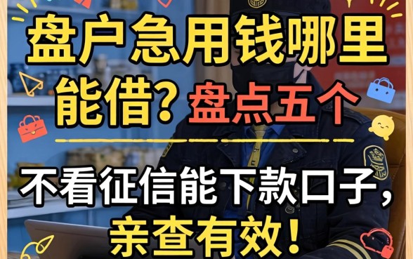 黑户急用钱哪里能借？盘点五个不看征信能下款的口子，亲测有效！