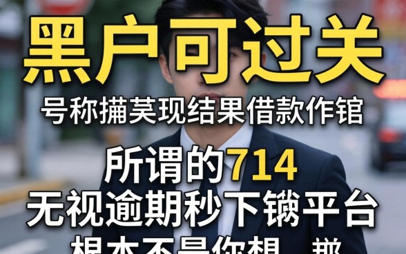 我试了市面上那些号称黑户可过关的借款软件，结果发现所谓的714无视逾期秒下的平台根本不是你想的那样