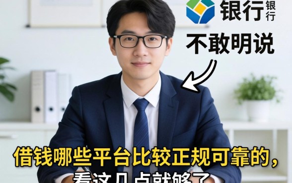 银行经理不敢明说：借钱哪些平台比较正规可靠的，看这几点就够了