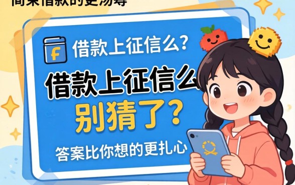 简单借款上征信么？别猜了，答案比你想的更扎心