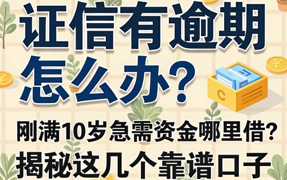 征信有逾期怎么办？刚满18岁急需资金哪里借？揭秘这几个靠谱口子