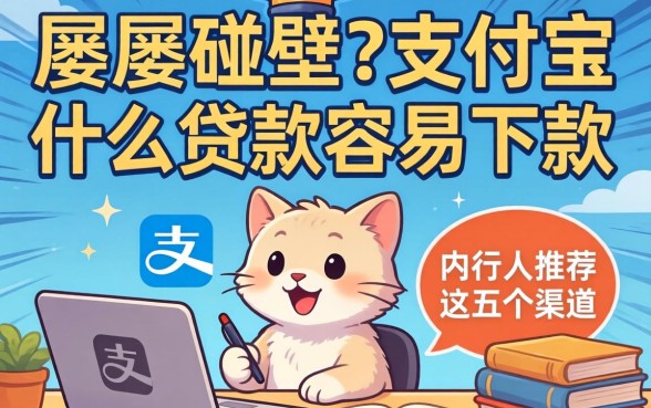 急需用钱却屡屡碰壁？支付宝什么贷款容易下款？内行人推荐这五个渠道