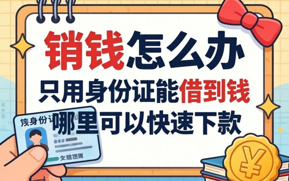 急需用钱怎么办？只用身份证能借到钱吗？哪里可以快速下款？