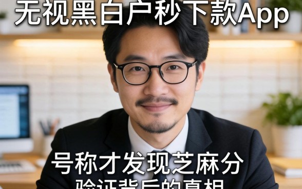 我试了那些号称无视黑白户秒下款app,才发现芝麻分验证背后的真相