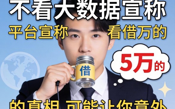 我试了那些宣称不看大数据的平台，借5万的真相可能让你意外