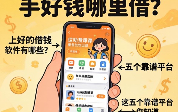 急需用钱哪里借？手机上好的借钱软件有哪些？这五个靠谱平台你知道吗？