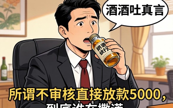 银行经理酒后吐真言：所谓不审核直接放款5000，到底谁在撒谎