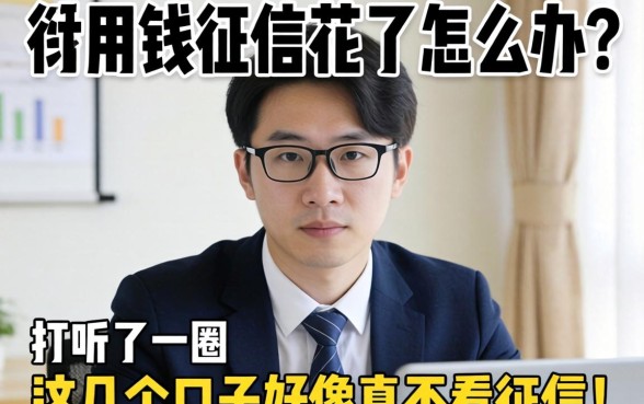 急用钱征信花了怎么办?打听了一圈,这几个口子好像真不看征信!
