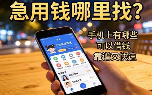 深夜急用钱哪里找？手机上有哪些可以借钱的app靠谱又快速？